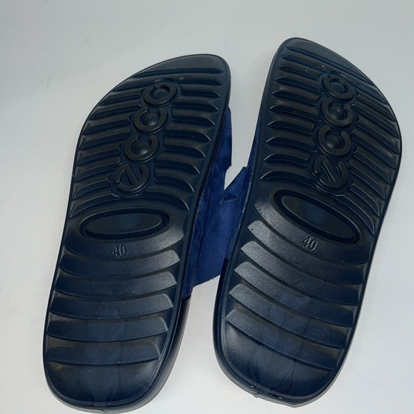 ECCO Women’s 2nd Cozmo Blue Suede Leather Slide Sandals size 9-9.5 - Picture 6 of 6